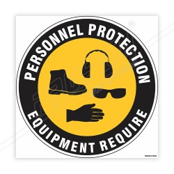 Personal Protection Equipment Required Floor Marking Sign| Protector FireSafety