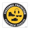 Personal Protection Equipment Required Floor Marking Sign| Protector FireSafety