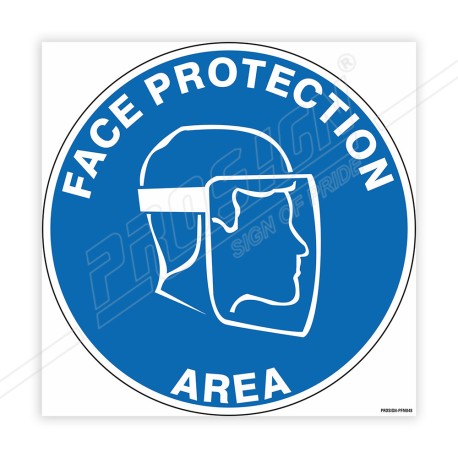 Face Protection Area Floor Marking Sign| Protector FireSafety