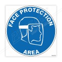 Face Protection Area Floor Marking Sign| Protector FireSafety