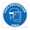 Face Protection Area Floor Marking Sign| Protector FireSafety