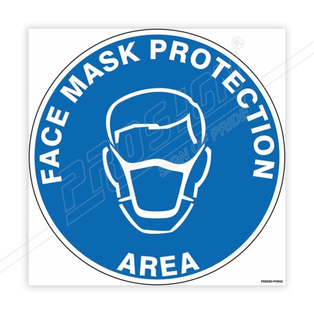 Face Mask Protection Area Floor Marking Sign| Protector FireSafety