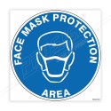 Face Mask Protection Area Floor Marking Sign| Protector FireSafety