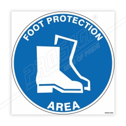 Foot Protection Area Floor Marking Sign| Protector FireSafety