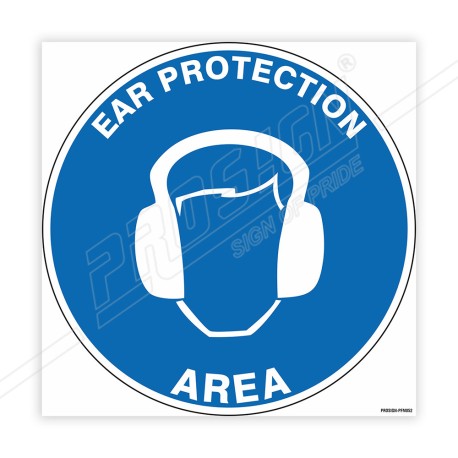 Ear Protection Area Floor Marking Sign| Protector FireSafety