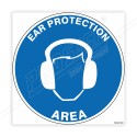 Ear Protection Area Floor Marking Sign| Protector FireSafety