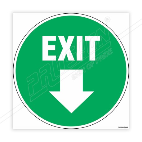 Exit Down Arrow Floor Marking Sign| Protector FireSafety