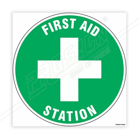 First Aid Station Floor Marking Sign| Protector FireSafety
