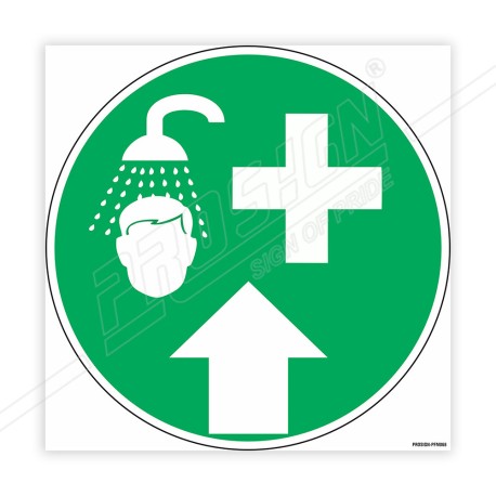 Emergency Kit & Shower Up Arrow Floor Marking Sign| Protector FireSafety