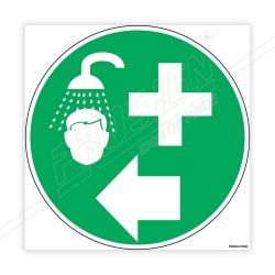 Emergency Kit & Shower Left Arrow Floor Marking Sign| Protector FireSafety