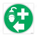 Emergency Kit & Shower Left Arrow Floor Marking Sign| Protector FireSafety