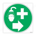 Emergency Kit & Shower Right Arrow Floor Marking Sign| Protector FireSafety