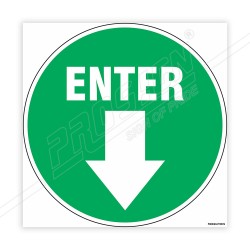 Enter Down Arrow Floor Marking Sign| Protector FireSafety