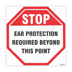 STOP Ear Protection Required Floor Marking Sign| Protector FireSafety