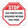 STOP Ear Protection Required Floor Marking Sign| Protector FireSafety