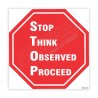 Stop, Think, Observed & Proceed Floor Marking Sign| Protector FireSafety