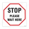 STOP Please Wait Here Floor Marking Sign| Protector FireSafety