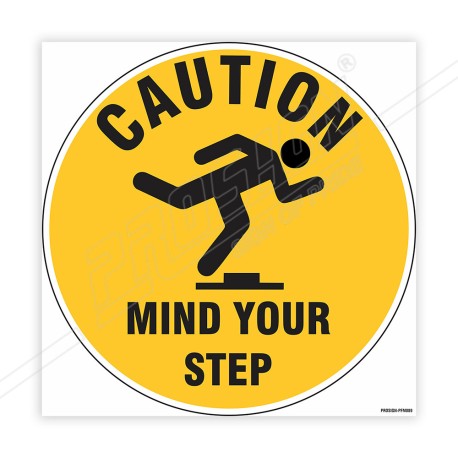 Caution Mind Your Step Floor Marking Sign| Protector FireSafety