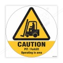 Caution Forklift Operating In Area Floor Marking Sign| Protector FireSafety