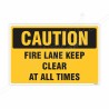 Fire Lane Keep Clear At All Times Caution Sign| Protector FireSafety