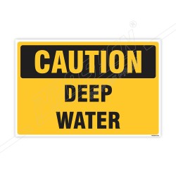 Deep Water Caution Sign| Protector FireSafety