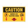 Buried Live Electric Cable Caution Sign| Protector FireSafety
