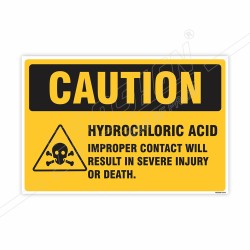 Hydrochloric Acid Caution Sign| Protector FireSafety