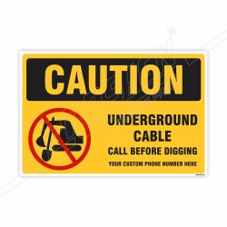 Underground Cable Caution Sign| Protector FireSafety