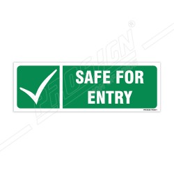 Safe For Entry Sign| Protector FireSafety
