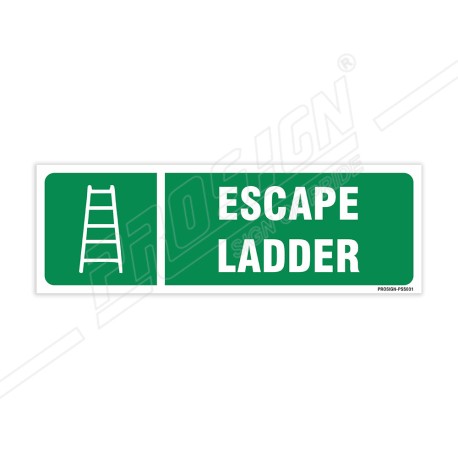 Escape Ladder Sign| Protector FireSafety
