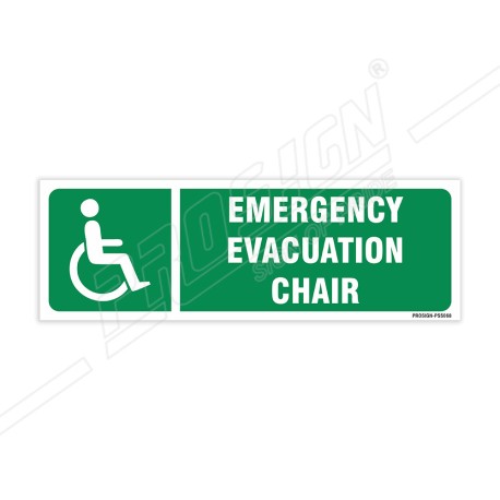 Emergency Evacuation Chair Sign| Protector FireSafety