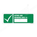 Eating And Drinking Area Is Sign| Protector FireSafety