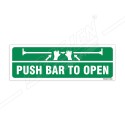 Push Bar To Open Sign| Protector FireSafety