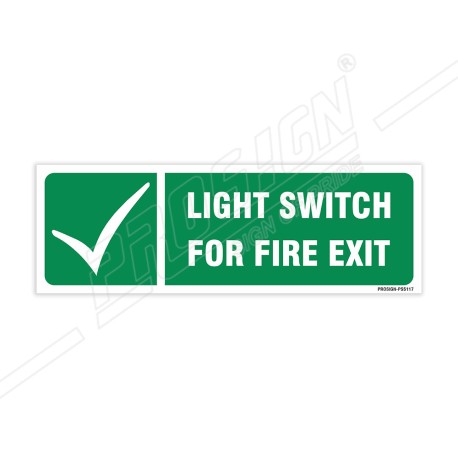 Light Switch For Fire Exit Sign| Protector FireSafety