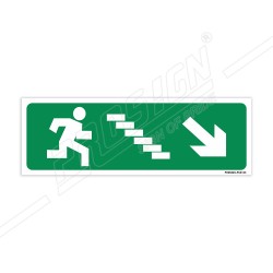 Stair With Right Down Arrow Sign| Protector FireSafety