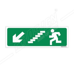 Stair With Left Down Arrow Sign| Protector FireSafety