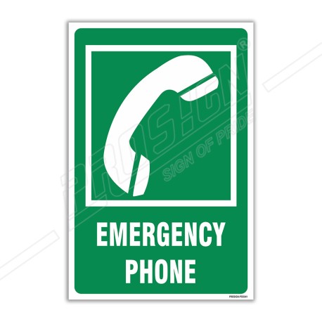 Emergency Phone Sign| Protector FireSafety