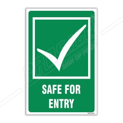 Safe For Entry Sign| Protector FireSafety