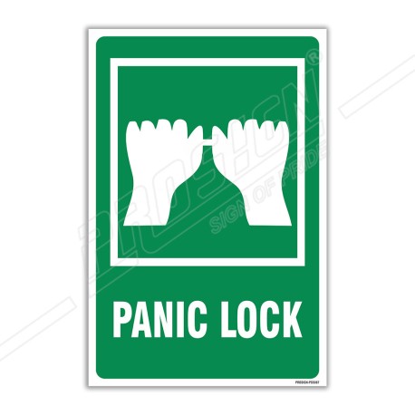 Panic Lock Sign| Protector FireSafety
