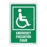 Emergency Evacuation Chair Sign| Protector FireSafety
