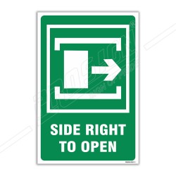Side Right To Open Sign| Protector FireSafety