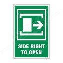 Side Right To Open Sign| Protector FireSafety