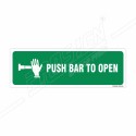 Push Bar To Open Sign| Protector FireSafety