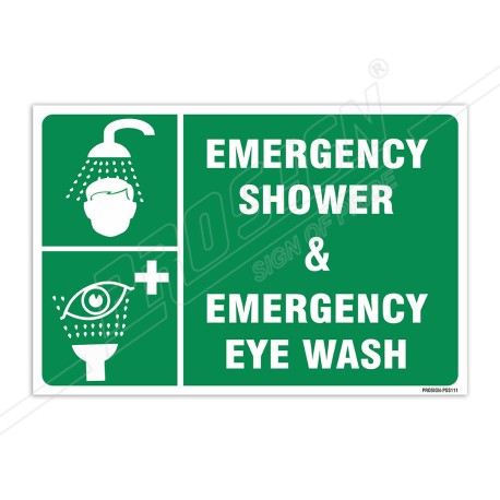 Emergency Shower & Eye Wash Sign| Protector FireSafety