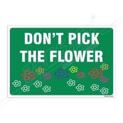 Don't Pick The Flower English, Hindi & Gujrati Sign| Protector FireSafety