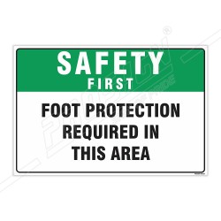 Foot Protection Safety First Sign| Protector FireSafety