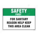 Keep This Area Clean Safety First Sign| Protector FireSafety