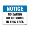 No Eating Or Drinking In This Area Notice Sign| Protector FireSafety