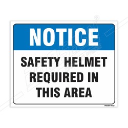 Safety Helmet Required In This Area Notice Sign| Protector FireSafety