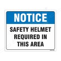 Safety Helmet Required In This Area Notice Sign| Protector FireSafety
